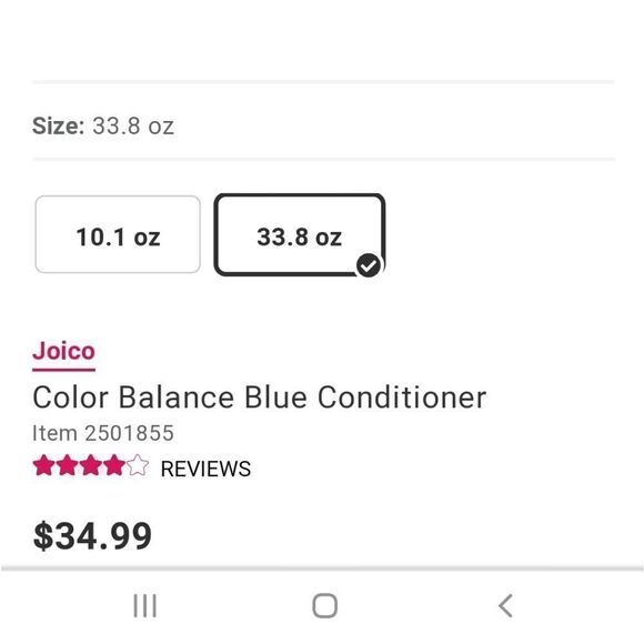 Joico color balance blue Conditioner - Picture 3 of 3